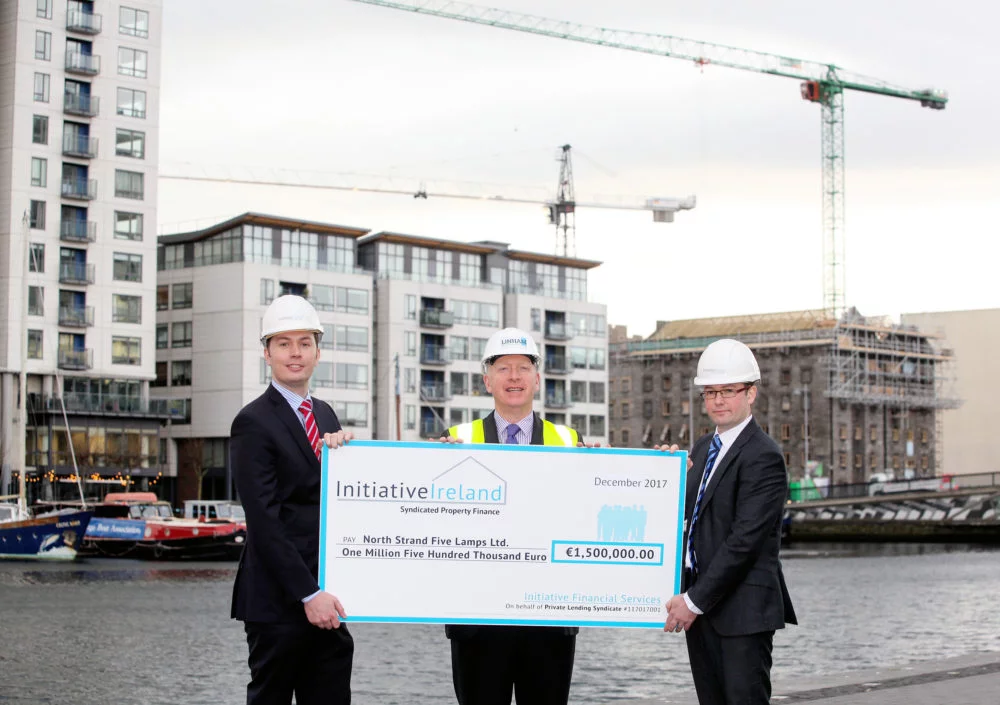 LTR Padraig Rushe of Initiative Ireland Frank Flynn North Strand Five Lamps Limited & Rory McEntee of Initiative Ireland