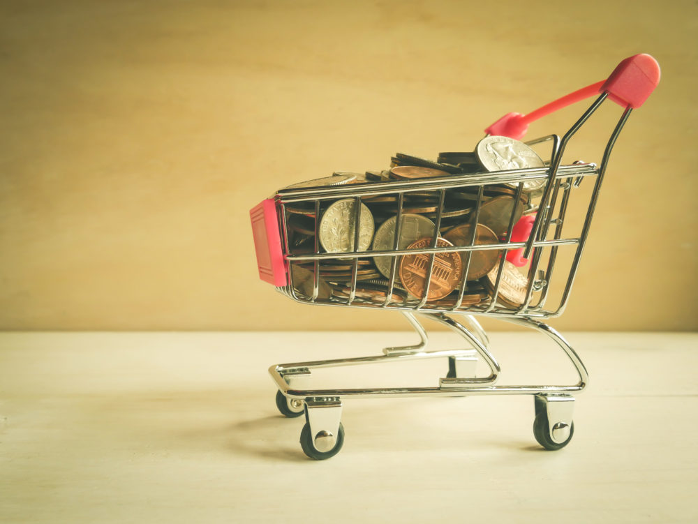 Shopping trolley money