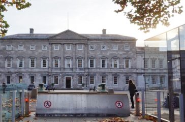 The Houses of the Oireachtas building in Dublin. It serves as the National Parliament of Ireland