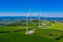 wind turbine, renewable energy- aerial view