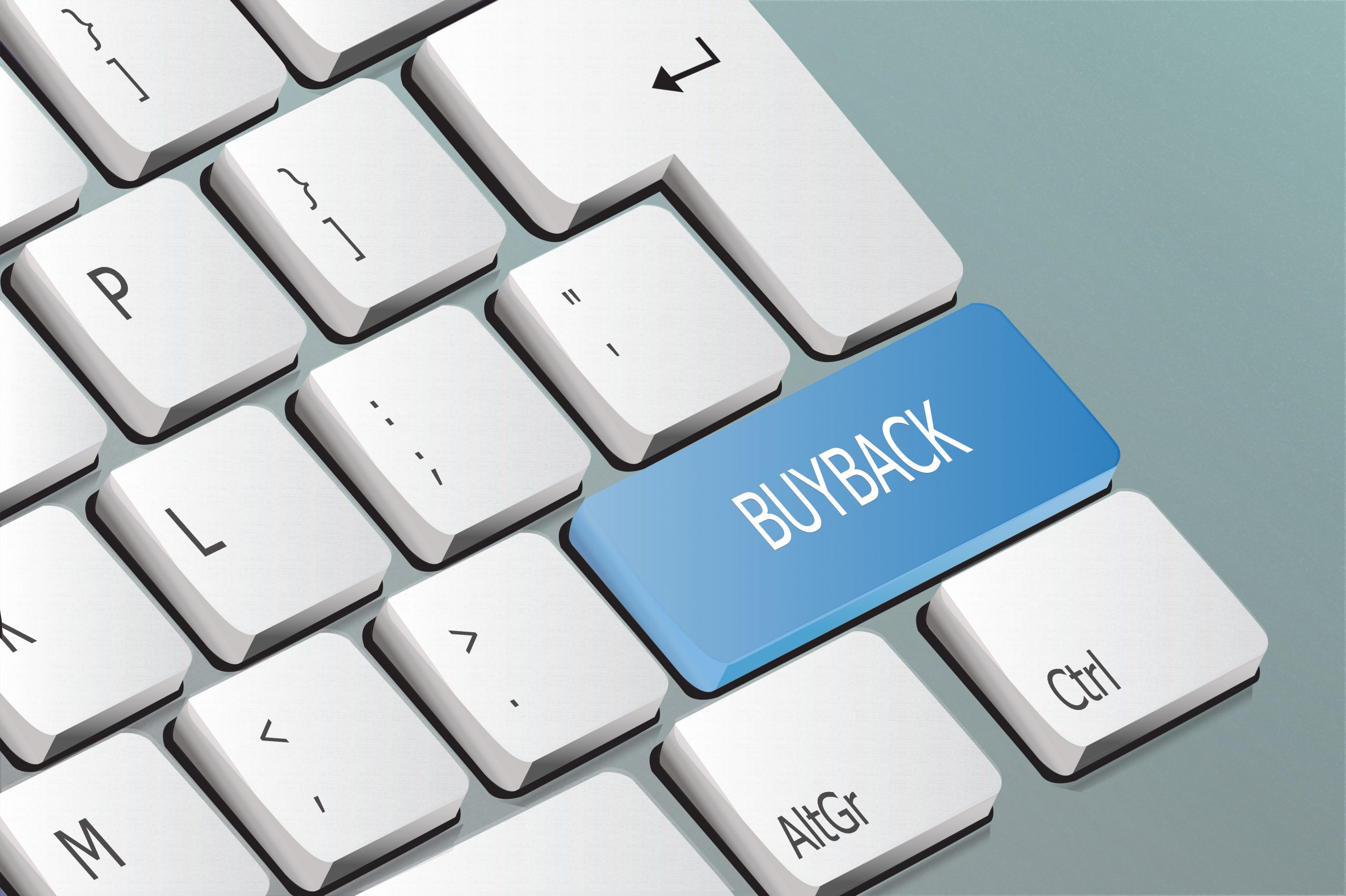 buyback written on the keyboard button