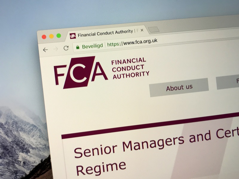 London, United Kingdom -September 12, 2018: Website of The Financial Conduct Authority or FCA, a financial regulatory body in the United Kingdom.