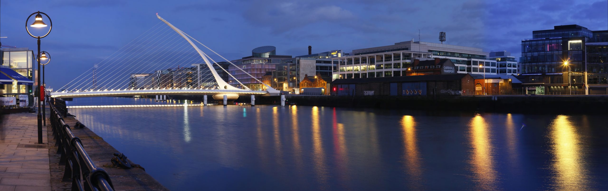 Dublin  bridge and Lifey river