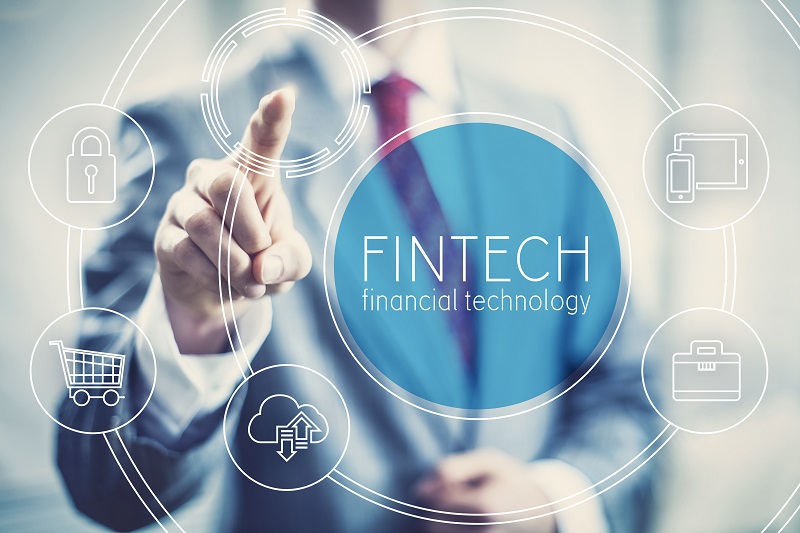 Fintech concept financial technology future business