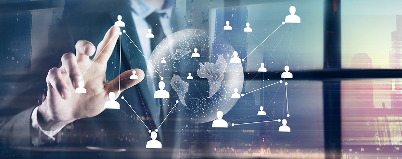 online business concept. global business contracts