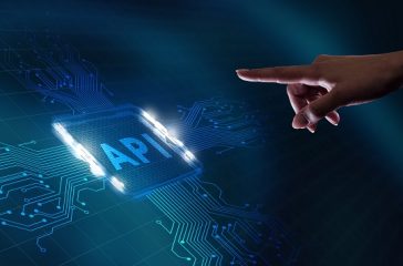 API - Application Programming Interface. Software development tool. Business, modern technology, internet and networking concept.