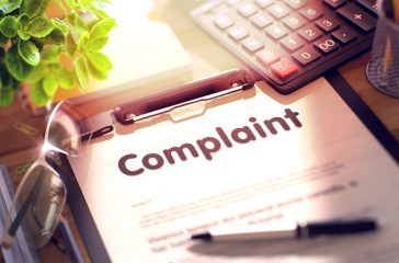 Complaint - Text on Clipboard. 3D Render.