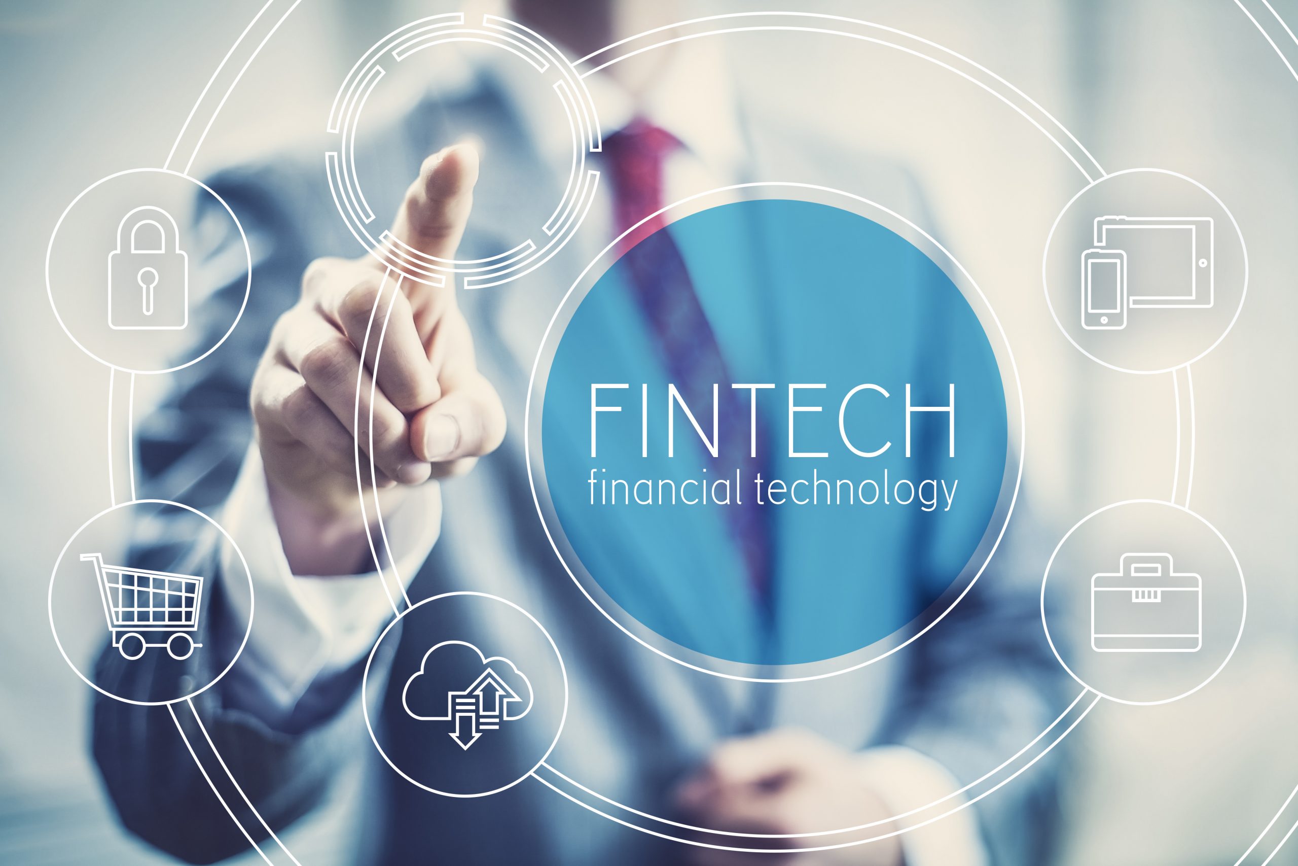 Fintech concept financial technology future business