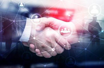 Double exposure people network structureþþ HR - Human resources management and recruitment concept.