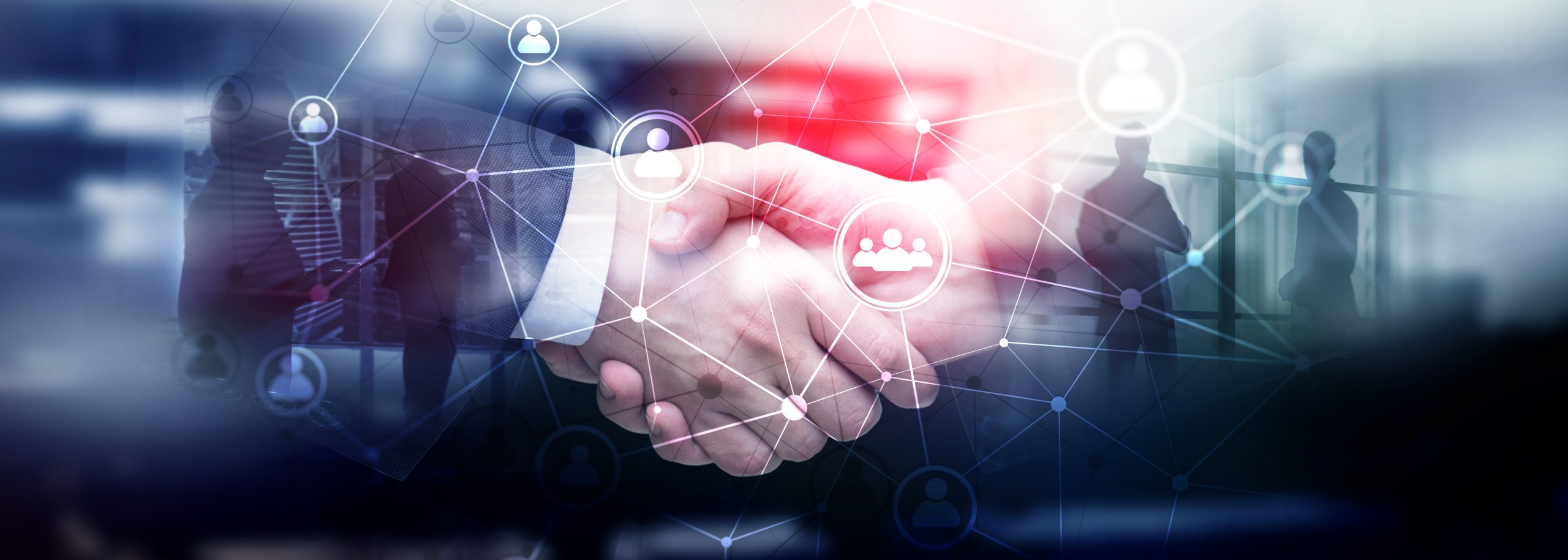 Double exposure people network structureþþ HR - Human resources management and recruitment concept.