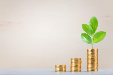 Saving, Business grow up concept background