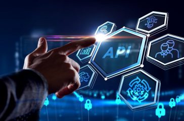 API - Application Programming Interface. Software development tool. Business, modern technology, internet and networking concept.
