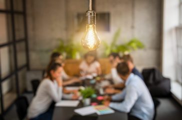 Young creative business people meeting at office.