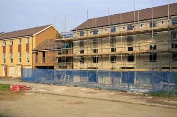 Construction of new houses with barrier