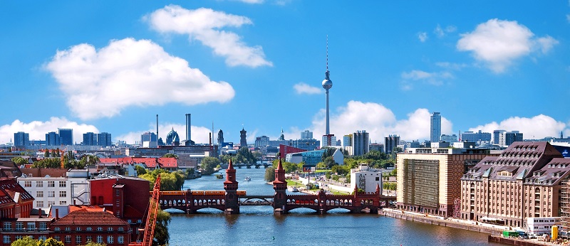 aerial photo berlin skyline