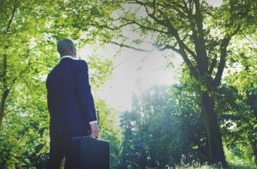 Green Business Businessman Inspiration Peaceful Concept