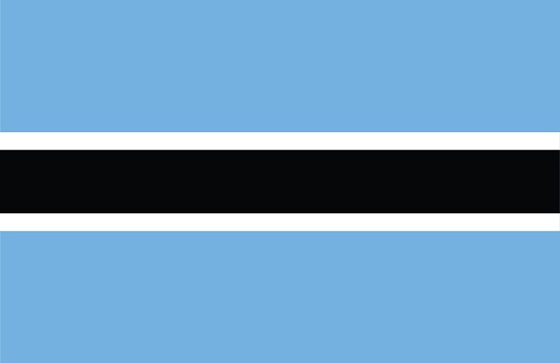 Botswana flag.