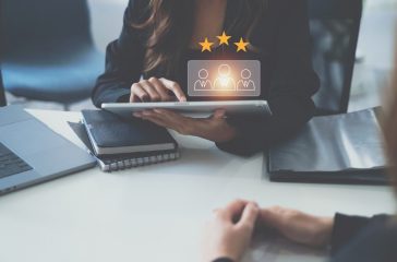 During a job interview, HR managers look for a good new employee. Manager have positive first impression of candidate.