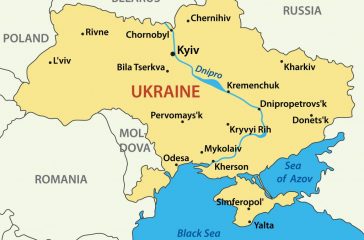 map of Ukraine - vector illustration