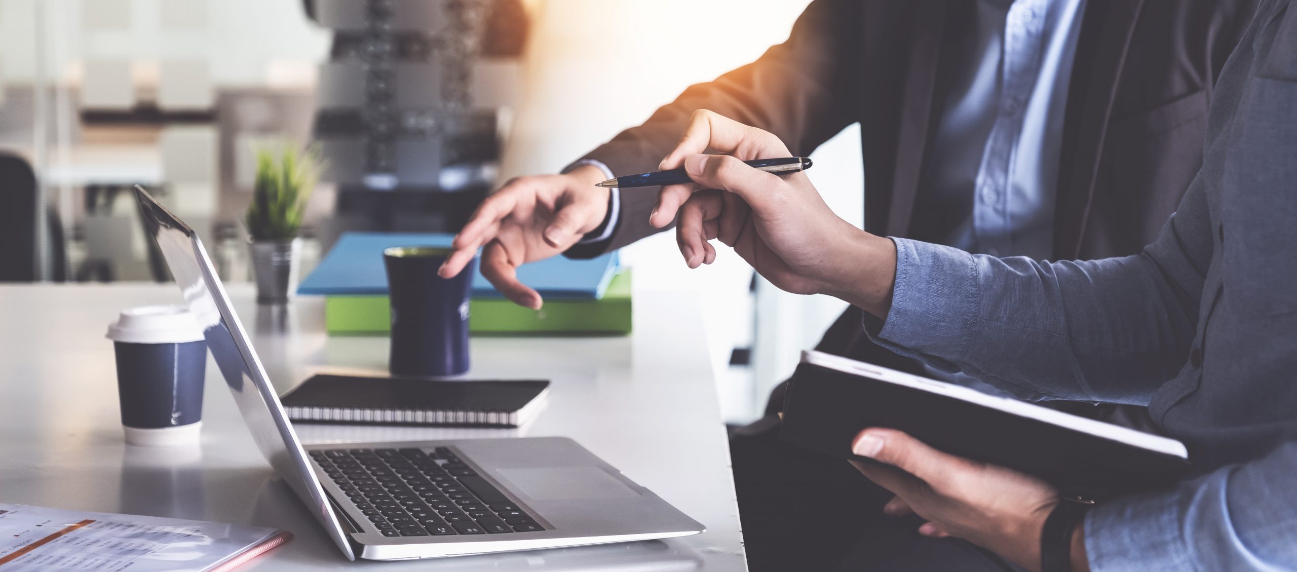 Group of Businessman and Accountant checking data document on di