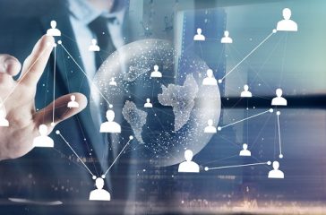 online business concept. global business contracts