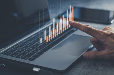 graph image on computer