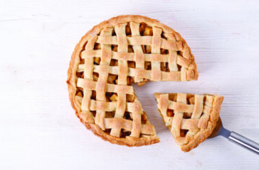 Apple pie made of organic ingredients.