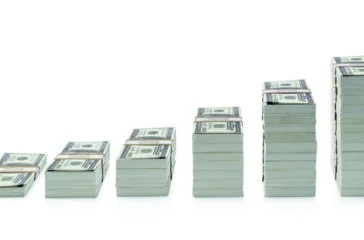 Dollar bills isolated on white background Dollar bills isolated on white background