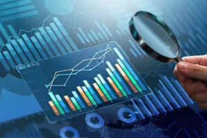 Market analysis and business strategy. Financial and statistical data dashboard.