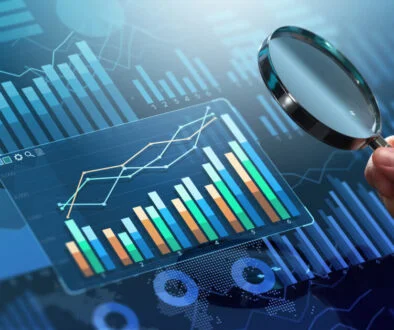 Market analysis and business strategy. Financial and statistical data dashboard.