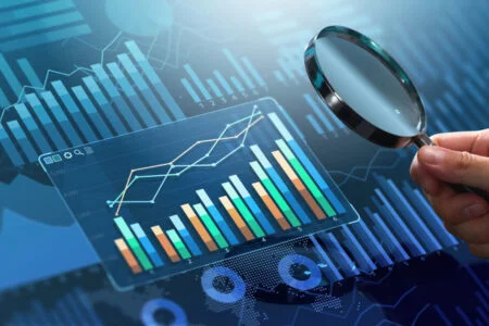 Market analysis and business strategy. Financial and statistical data dashboard.